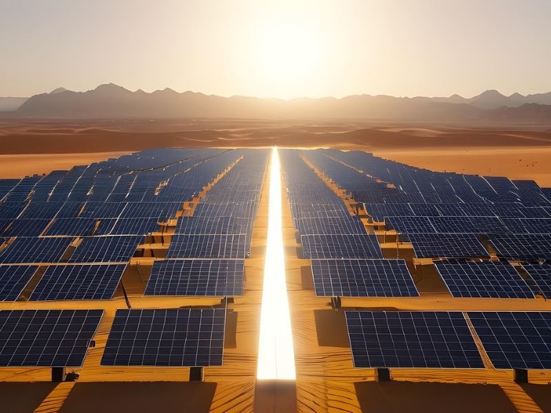 pannelli solari nel deserto